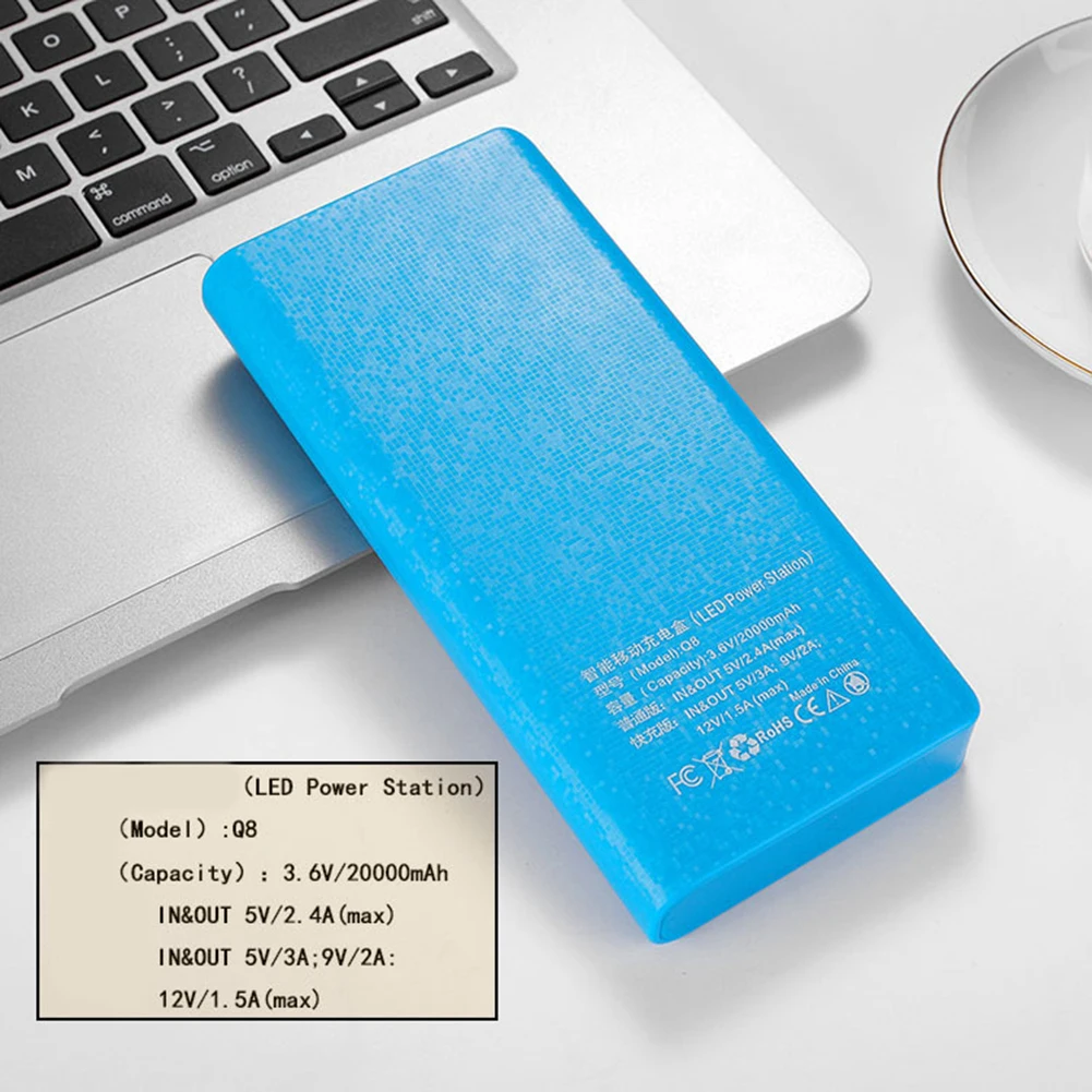 Портативный 18650 Внешний USB зарядное устройство для аккумулятора type-C lcd DIY мобильный аккумулятор зарядное устройство Чехол для зарядки