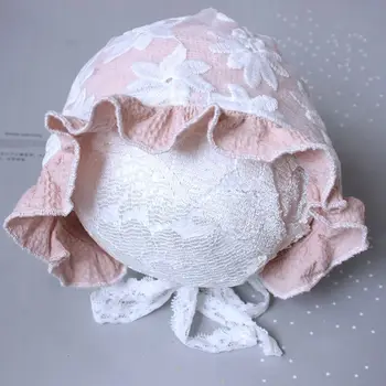 

Cute Newborn Baby Lace Hat Breathable Summer Girls Sun Visor Infant Toddler Bonnet Cap Photography Props
