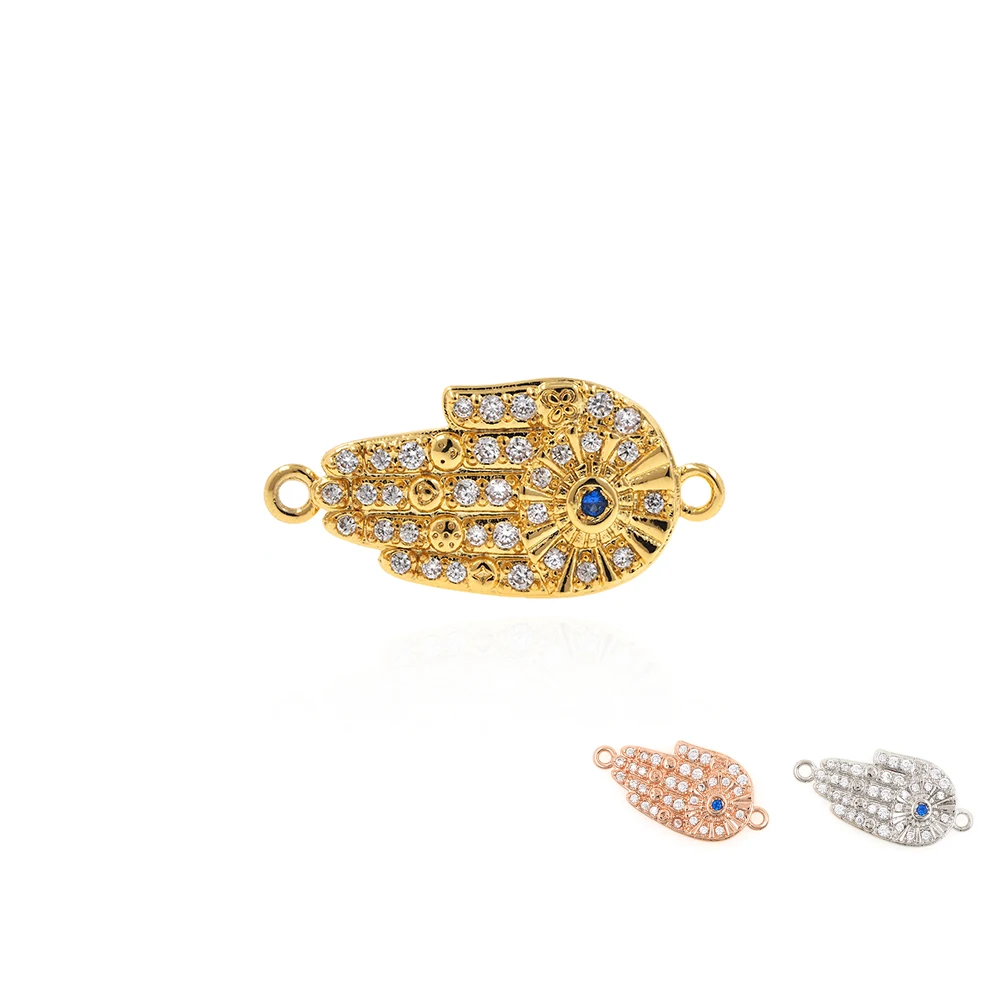 

Hamsa Connector Exquisite Fashion Fatima Hand Bracelet Accessories DIY Jewelry Production Supplies