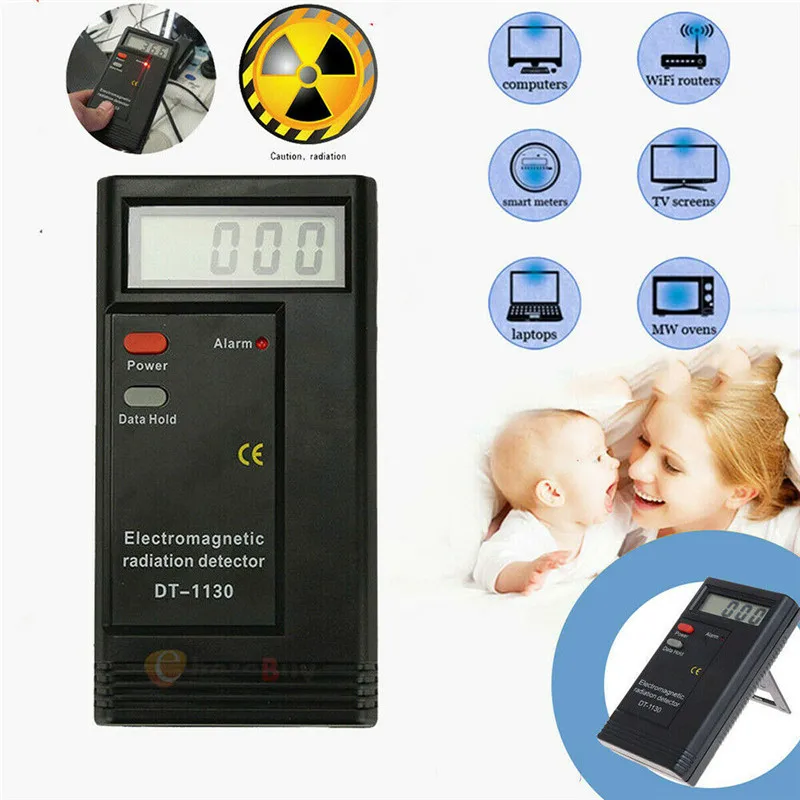 DT-1000 цифровой детектор электромагнитного излучения EMF метр Дозиметр Гейгер тест ЖК-дисплей