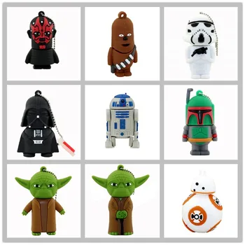 

Star Wars Pendrive R2D2 BB-8 Robot USB Flash Drive YODA Darth Vader Memory Sticks Pen Drives 4GB 8GB 16GB 32G 64GB U Disk Flash