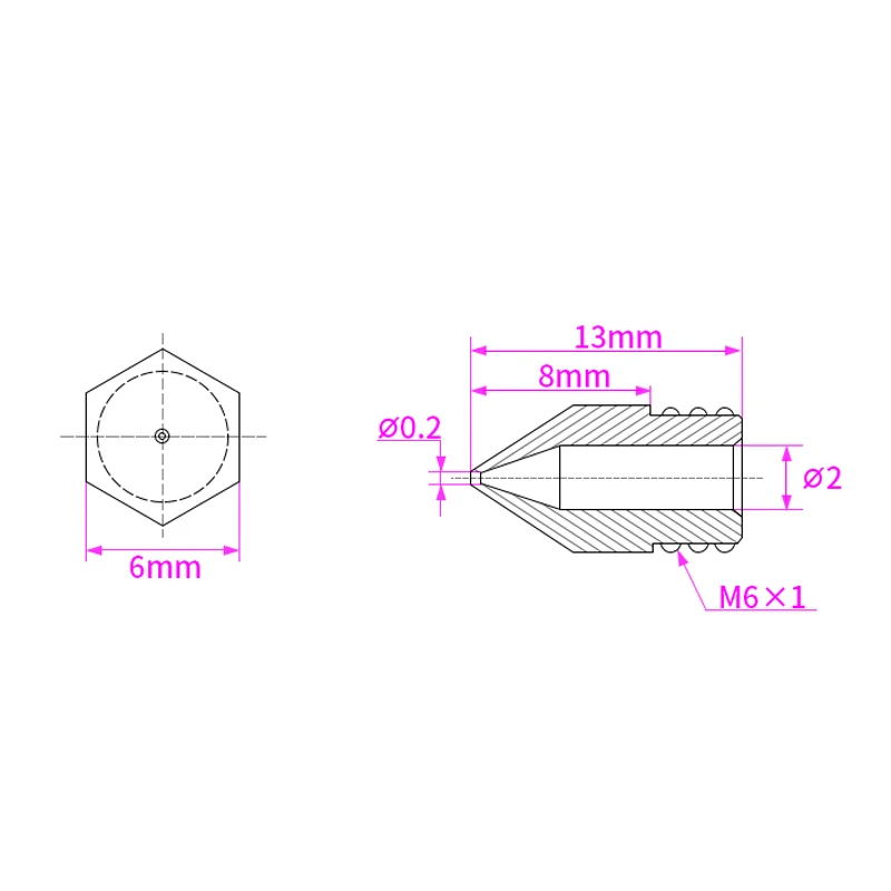 5 шт. острый MK8 сопло из нержавеющей стали для MK Micro Swiss Creality CR-10 Ender 3 Ender4, CraftBot, Prusa i3 3D принтер