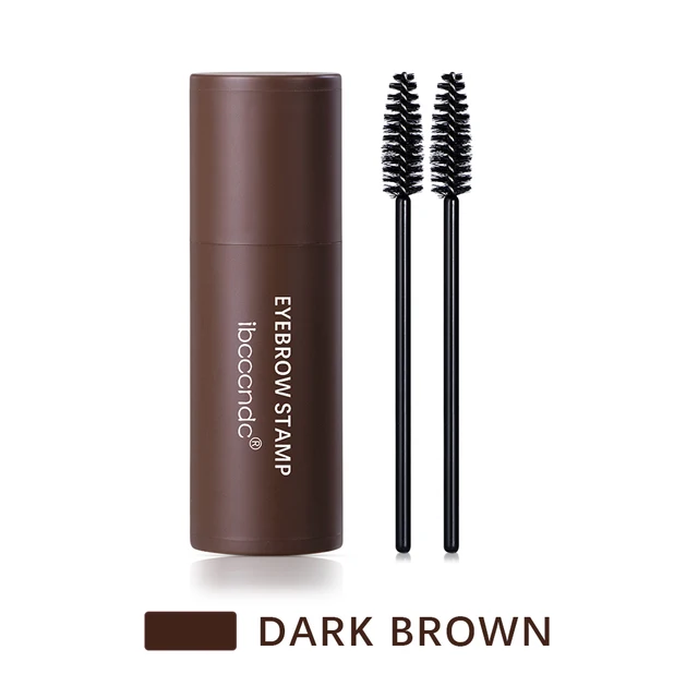 New Eyebrow Stamp Shaping Makeup Waterproof Brow Powder Natrual Eye Eyebrow Stick Hair Line Contour Brown Black 3 Color dark brown