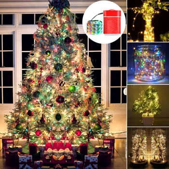 

Christmas DIY LED String Light Salt Water Powered LED String 10M 100LEDs Colourful Holiday Party Outdoor Decoration Fairy Light.