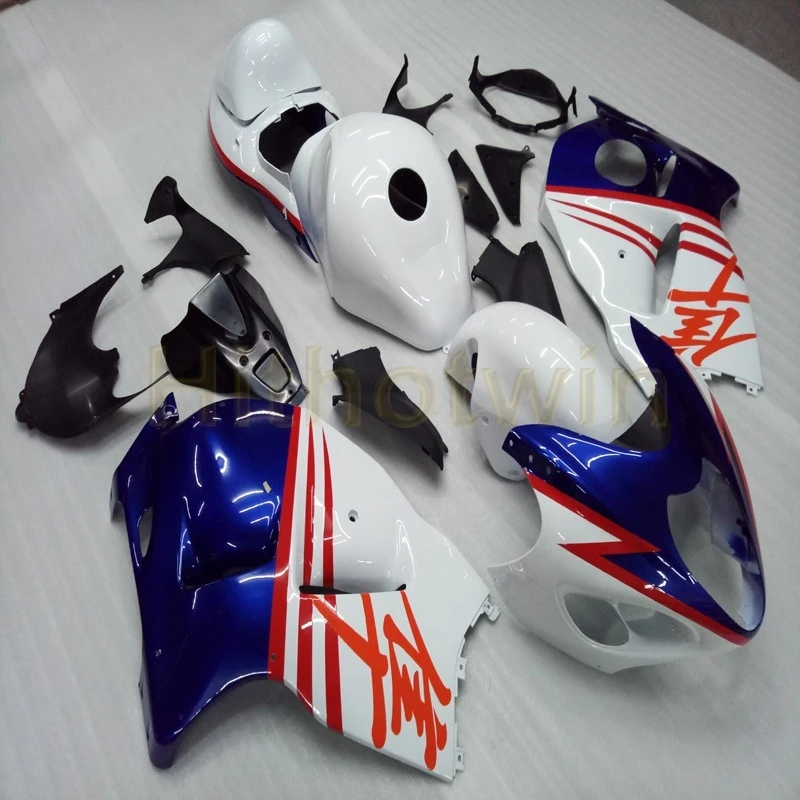 Пользовательский капот мотоцикла для GSX-R1300 1997-2007 ABS пластик обтекатель инъекции плесень синий белый - Цвет: A