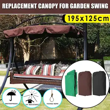 

Summer Waterproof Top Cover Canopy Replacement Shade for Garden Courtyard Outdoor Swing Chair Hammock Canopy Swing Chair Awning