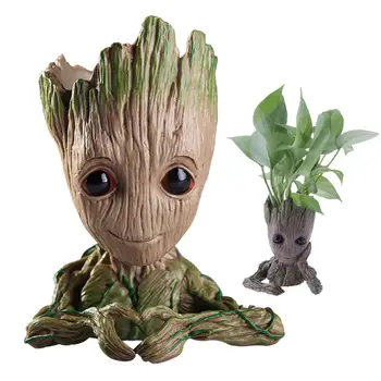 

Baby Groot Flowerpot Flower Pot Planter Action Figures Toy Tree Man Cute Model Toy Pen Pot Holder Plants Pot Flowerpot Deocr