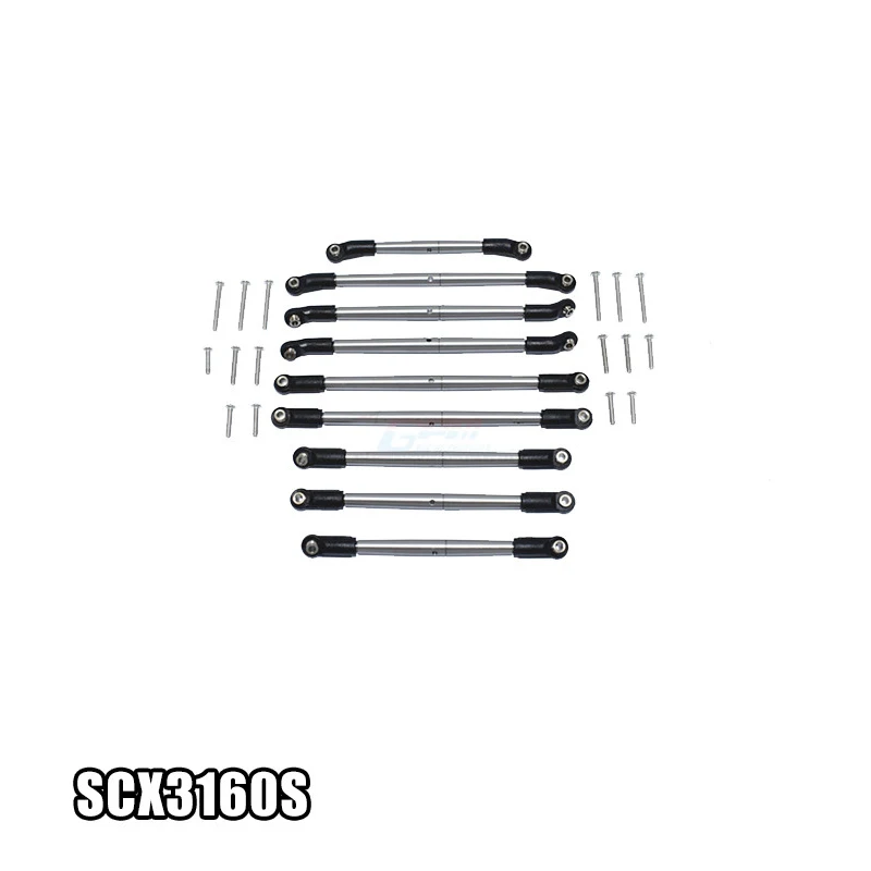 

GPM STAINLESS STEEL ADJUSTABLE TIE RODS For AXIAL 1/10 4WD SCX10 III JEEP WRANGLER RUBICON JLU-AXI03007 RC Upgrade