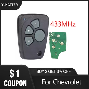

YLKGTTER 4 Button Remote Car Key For Chevrolet Cruze Spark Onix Silverado Volt Camaro 433MHz Keyless Entry Remote control key