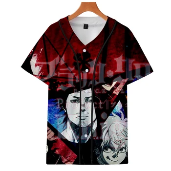 

Black Clover 3D print cosplay anime Baseball Jacket Advanced Tech Short sleeve Popular Cosplay Costumes Streetwear Man top