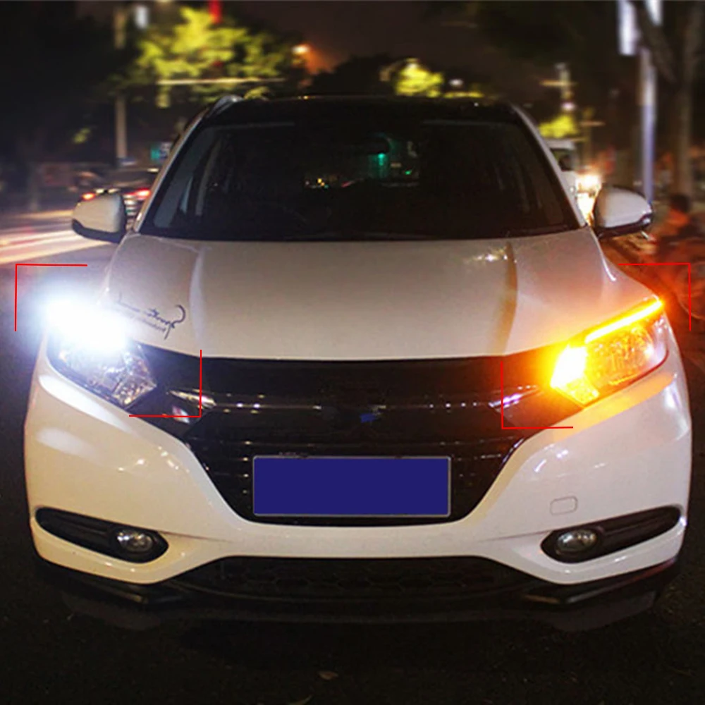 Автомобильный мигающий 2 шт. светодиодный светильник дневного света с реле