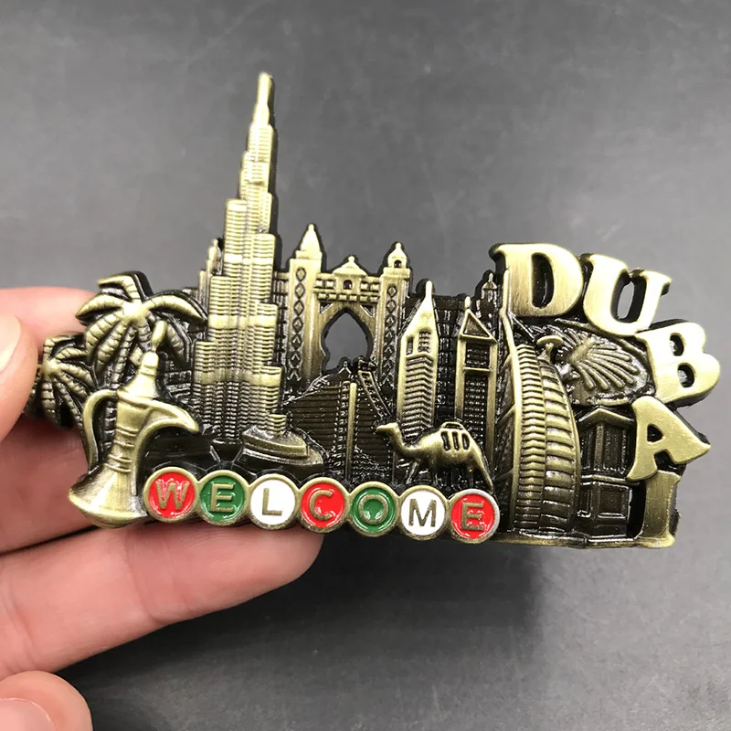 Dubai UAE Belgium Vienna Refrigerator Paste Metal Magnetic 3d Landscape Paste Fridge Magnets Collection Gifts Home Decoration magnetic fridge magnets magnetic sticker magnetic fridge stickers