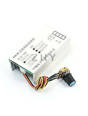 Регулируемый PWM мотор поворотный регулятор скорости Регулятор регулятора постоянного тока 12-60 в 10A