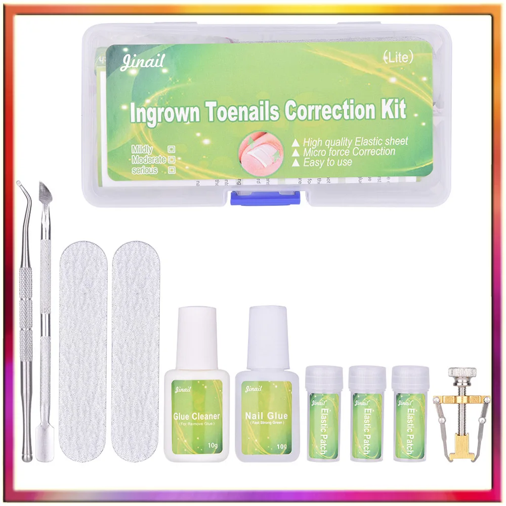 

Ingrown Toenail Correction Kit Foot Care Set Toe Recover Correction Straightening Patch Nail Stickers Glue Bunion Corrector Tool