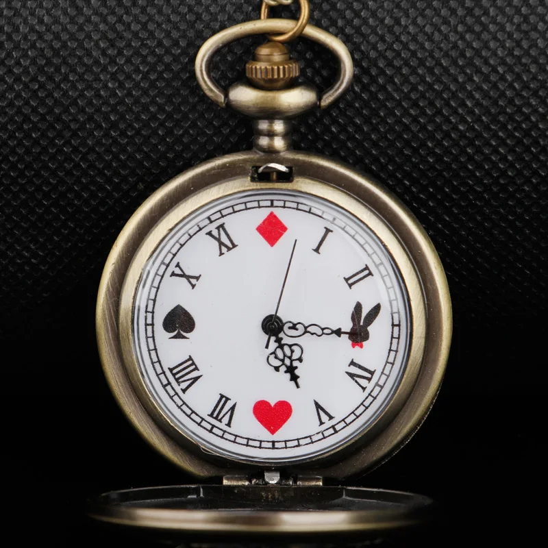 

Movie Theme Hollow Large Flower Key Rabbit Palace Retro Pocket Watch Drop Shipping Relogio DeBolso CF1255