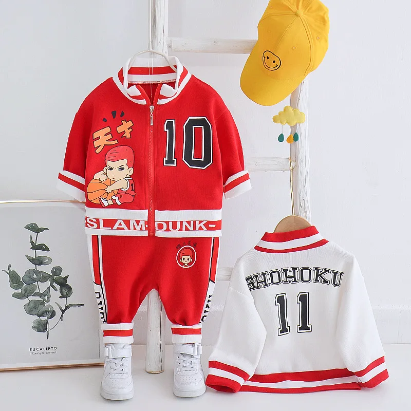 

2020 Korean-style BOY'S Fashion & Sports New Style Children Childrenswear Spring Clothing Casual Baseball Uniform Cardigan Two-P