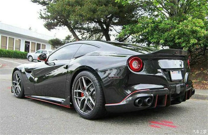 Использовать для Ferrari F12 спойлер 2013 14 15 16 17 лет Глянцевая углеродное волокно заднего крыла Спойлер, аксессуары