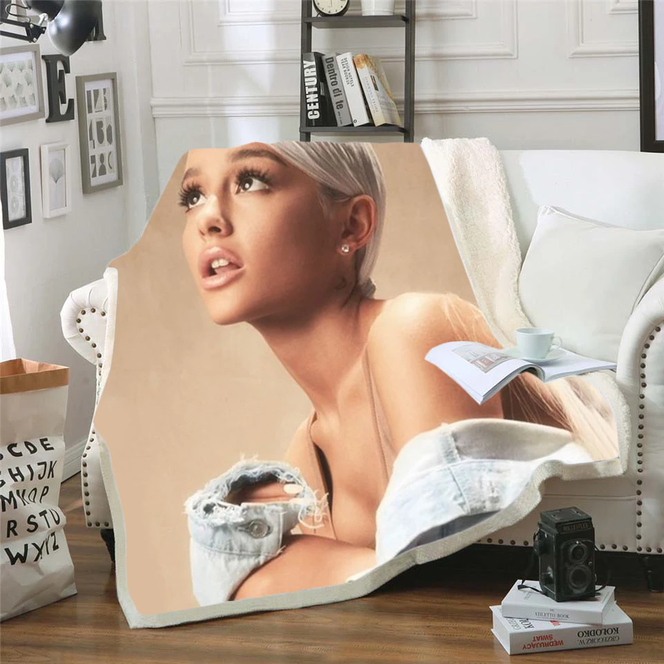 

Роскошное Флисовое одеяло Ariana, плюшевое 3d одеяло с принтом для взрослых, дивана, шерпа, флисовое покрывало, покрывало, одеяло в стиле-10
