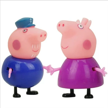 

Peppa Pig Little George Mom Dad Grandparents and Friends Action Figure Original Peruvian Toy Child Birthday / Christmas Gift