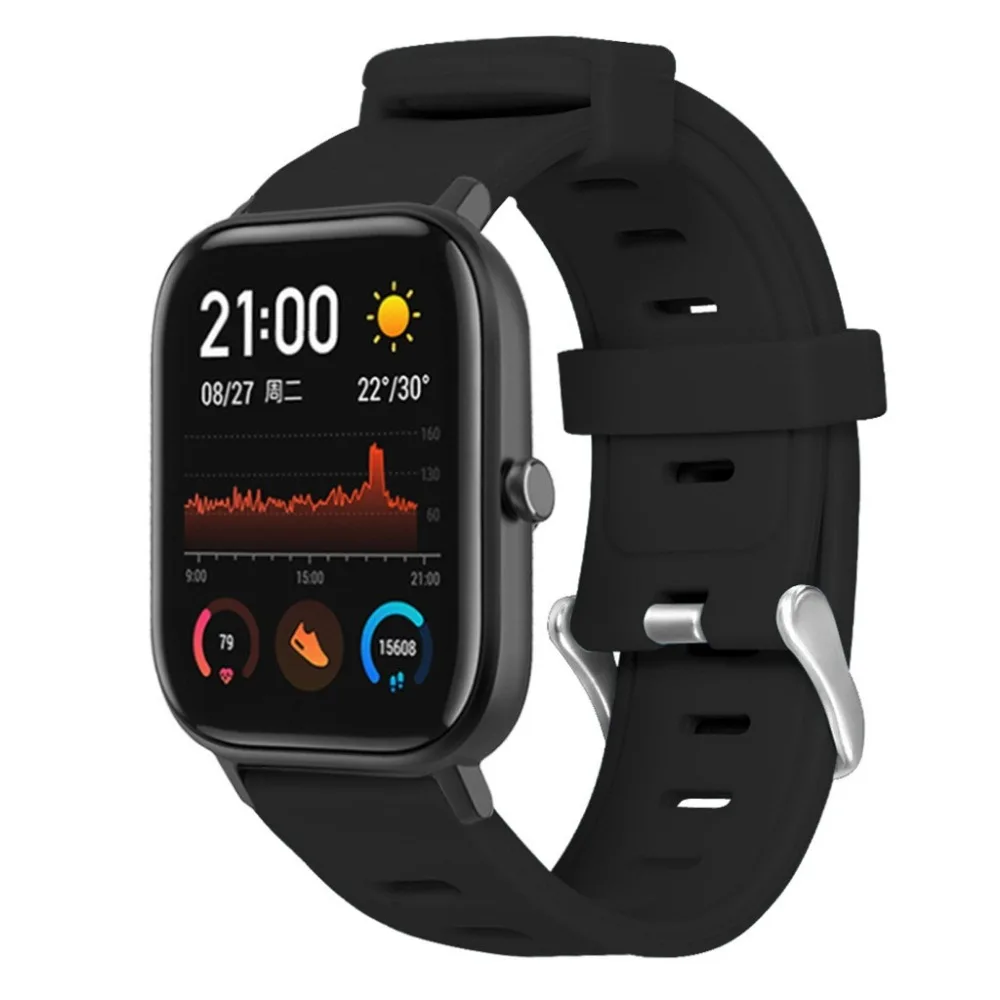 Ремешок силиконовый сменный для смарт часов Xiaomi Huami Amazfit GTS Stratos 3 22