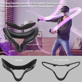 

VR Lens Cover Eye Mask Face Pad Kit for Oculus Quest VR Headset Accessories Facial Interface Bracket Anti-leakage Nose Pad