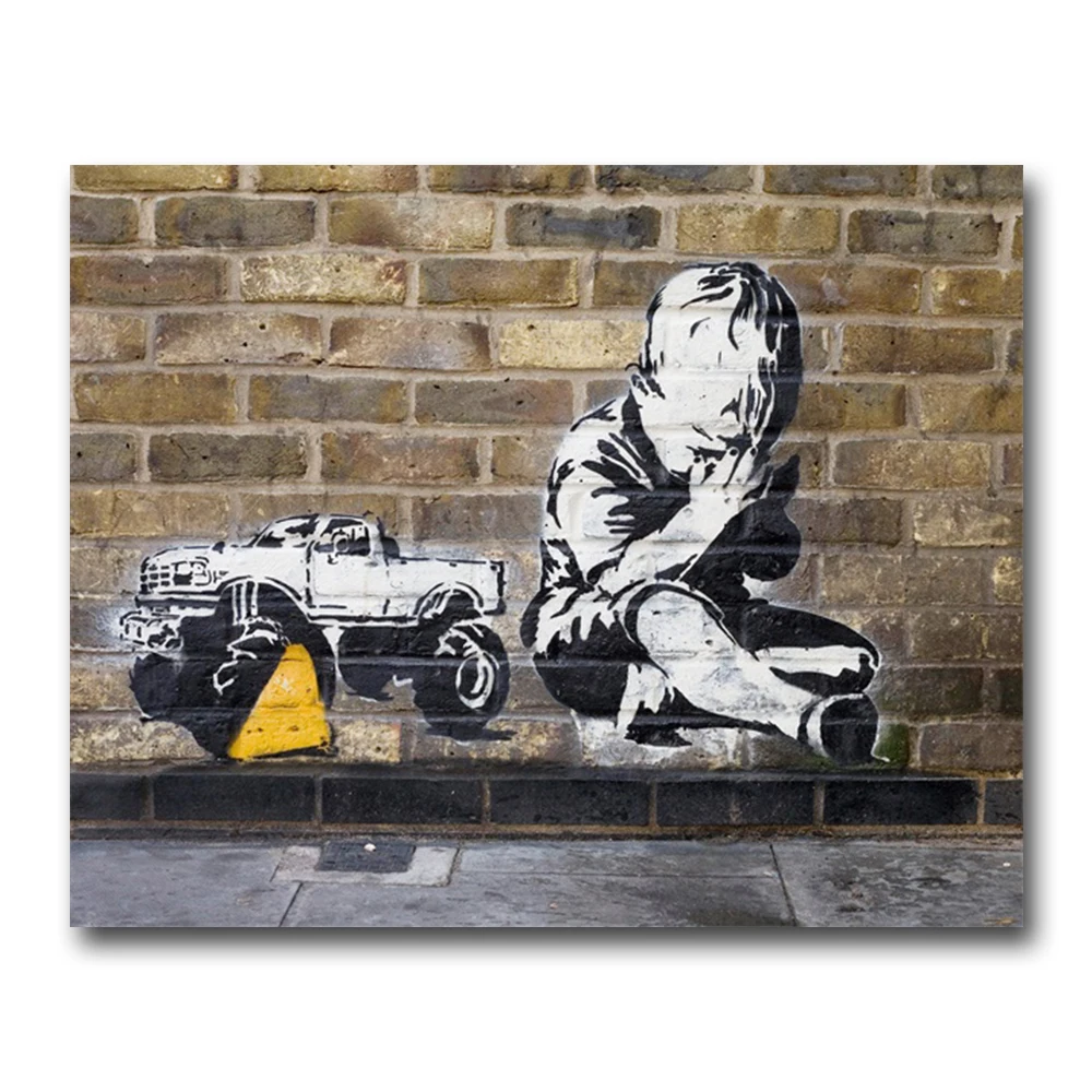 Девушки и воздушные шары от banksy на стену художественный Декор холст живопись каллиграфия плакат печать декоративная картина гостиная домашний декор - Цвет: BCBWH000133