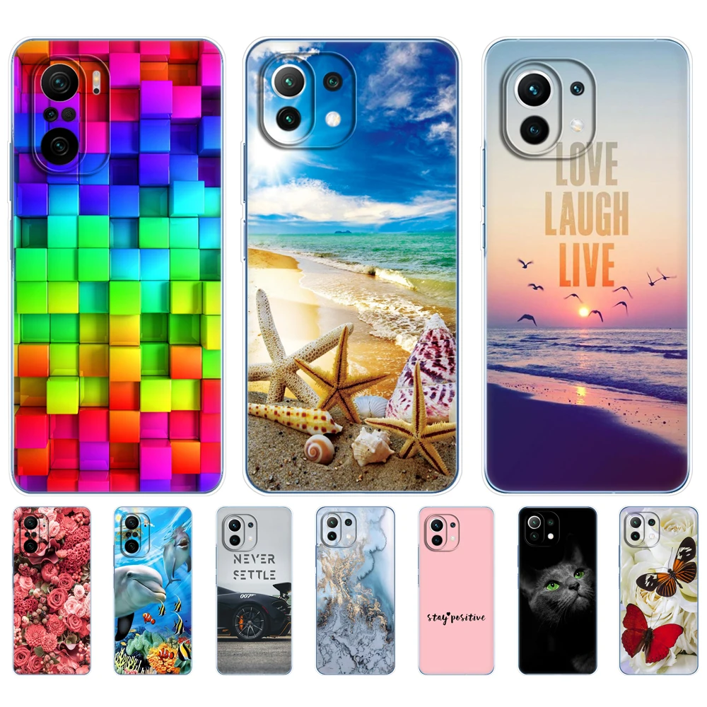 Per Xiaomi Mi 11 / Mi 11 Lite 5G Ne 4G / Mi 11I / Mi 11 Custodia Ultra Cover Posteriore Per Telefono Per Xiaomi Mi 11I Xiomi Mi11Lite Borsa In Silicon