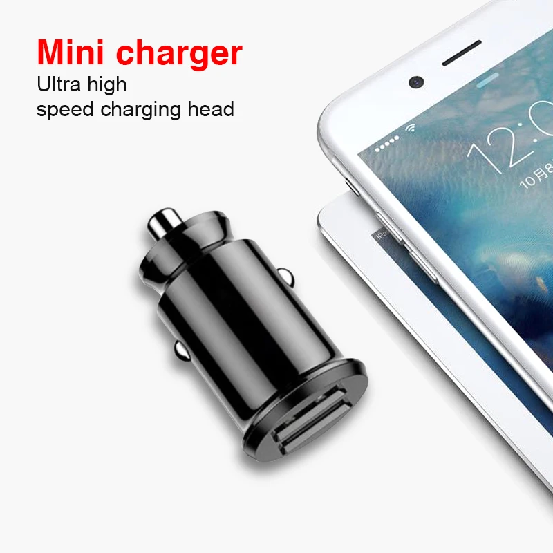 Быстрая зарядка, мини зарядное устройство, 5 В, 9 В, 12 В, двойной USB, автомобильное зарядное устройство, быстрое зарядное устройство, мобильный телефон, адаптер для путешествий, автомобильное зарядное устройство
