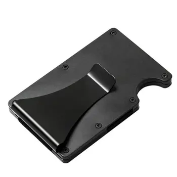 

2020 Carbon Fiber Credit Card Holder RFID Non-scan Metal Wallet MAN New Design Minimalist Purse Portable Credit Card Box