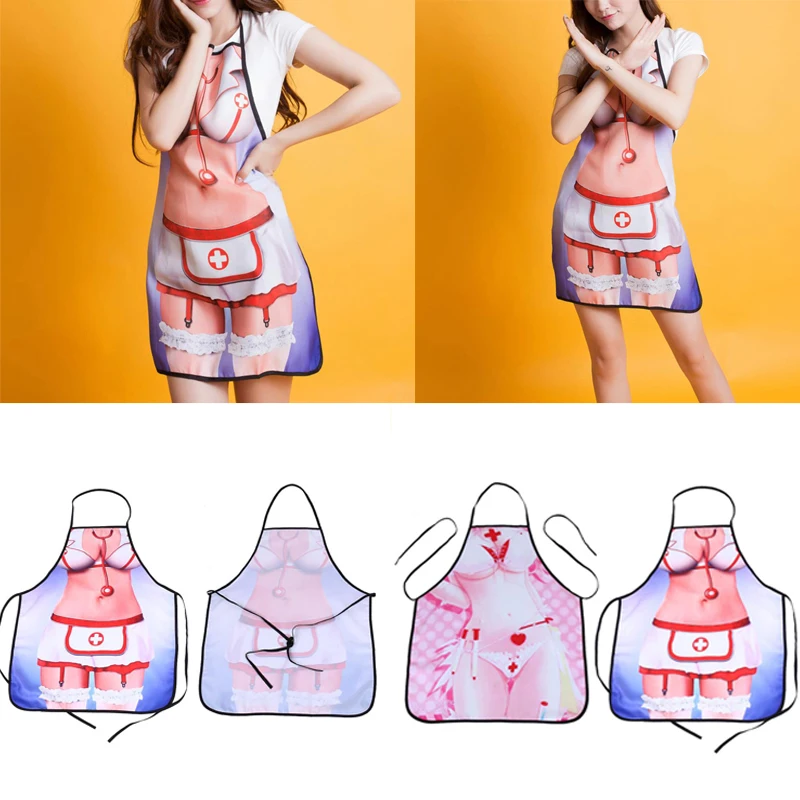 Aprons Funny Creative Men Polyester Cooking Joke Dinner Cleanig Protection 3D Design Party Gifts Baking Kitchen Novelty