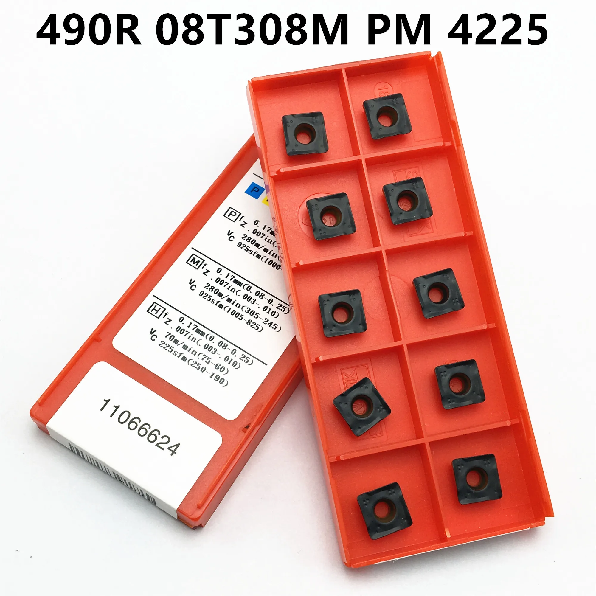 10 Карбид токарный инструмент 490R 08T308M PM 4225 CNC Поворотная лопасть режущий станок
