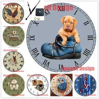 

popular Dog wall sticker 5d diamond mosaic sale with clock animal 5d diamond embroidery full set with clock cat Christmas gift