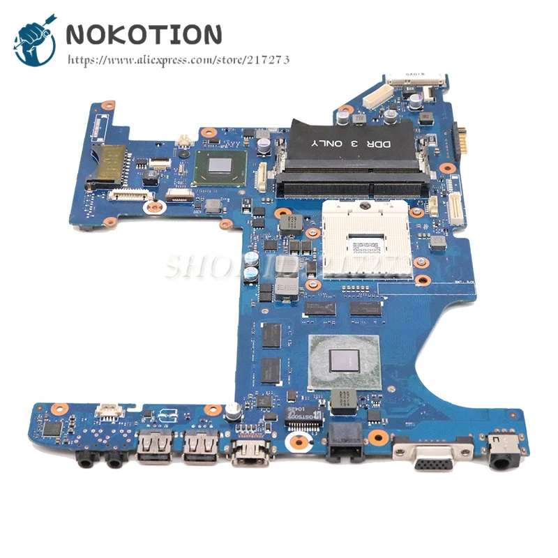 discount  NOKOTION For Samsung RF510 NP-RF510 laptop motherboard 15.6 Inch HM65 DDR3 GT540M 1GB Video card