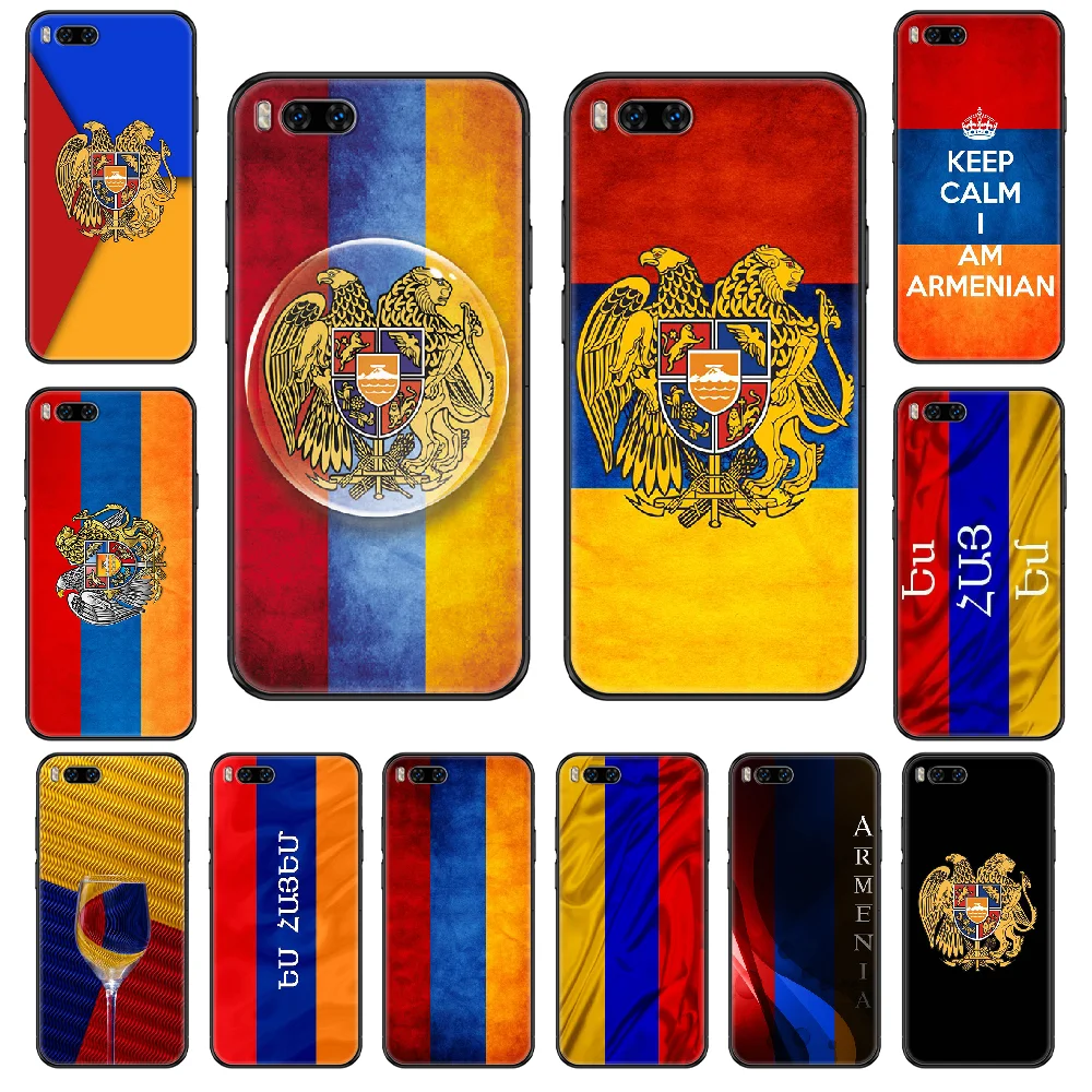 Armenia Flag Phone case For Xiaomi Mi 6 8 9 A1 2 3 Max3 Mix2 Mix2S X T Lite Pro black fashion back art cover 3D hoesjes tpu | Мобильные