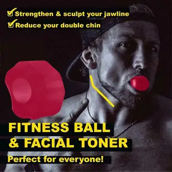 

JawLine Exercise Ball 1Pc Food-grade Silicone Facial Toner Exerciser Face Fitness Ball Neck Facial Toner Jaw Exerciser Face-lift