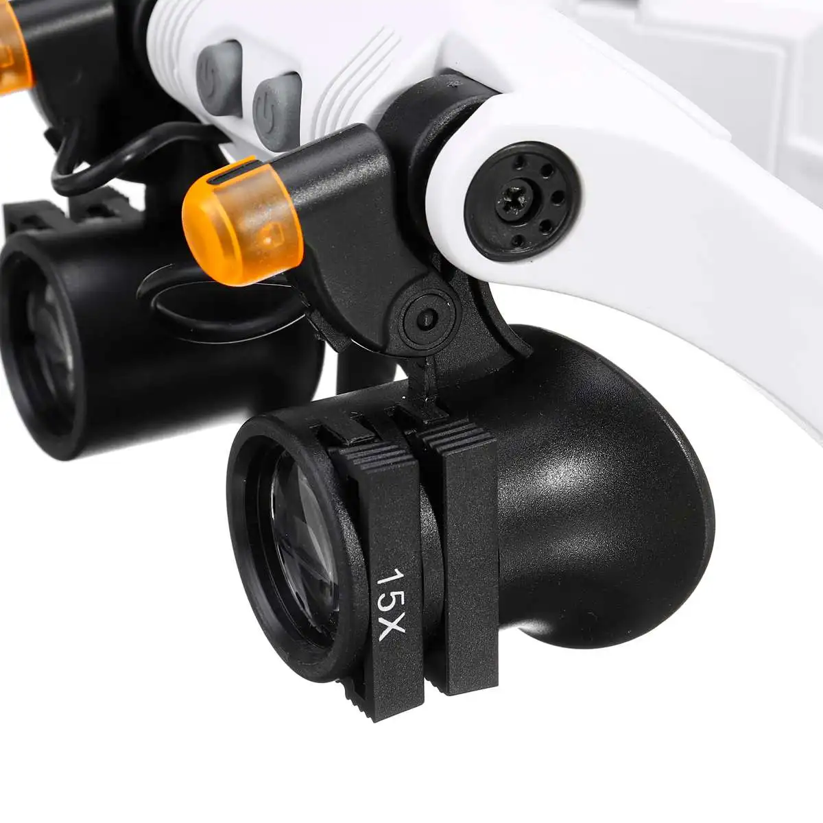 cabeça lupa de vidro led com lâmpada