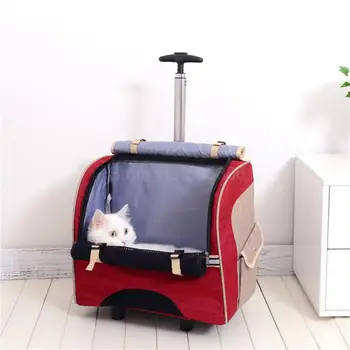 

Trolley carrying bag cat dog out pet backpack cat bag detachable trolley case