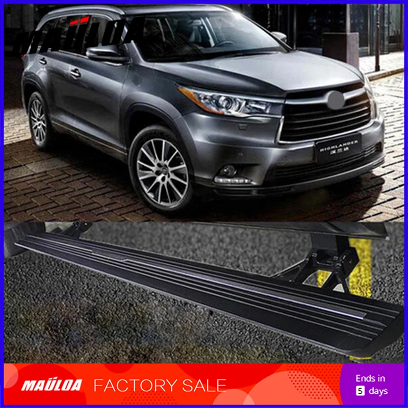 Car Accessories High quality aluminium alloy Automatic scaling Electric pedal side step running board for Highlander 2012-2016 | Автомобили