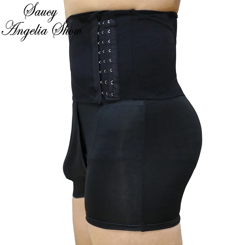 Men Black Body Shaper Pants Breathable High Waist Trainer Slimming Panties Belly Abdomen Fat Drawing Fitness Underwear Shapewear