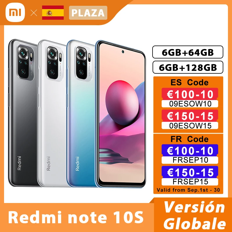 Смартфон Xiaomi Redmi Note 10 S 6 + 64/128 ГБ 4 камеры 64 мп Helio G95 AMOLED 33 Вт 5000 мА · ч | Мобильные