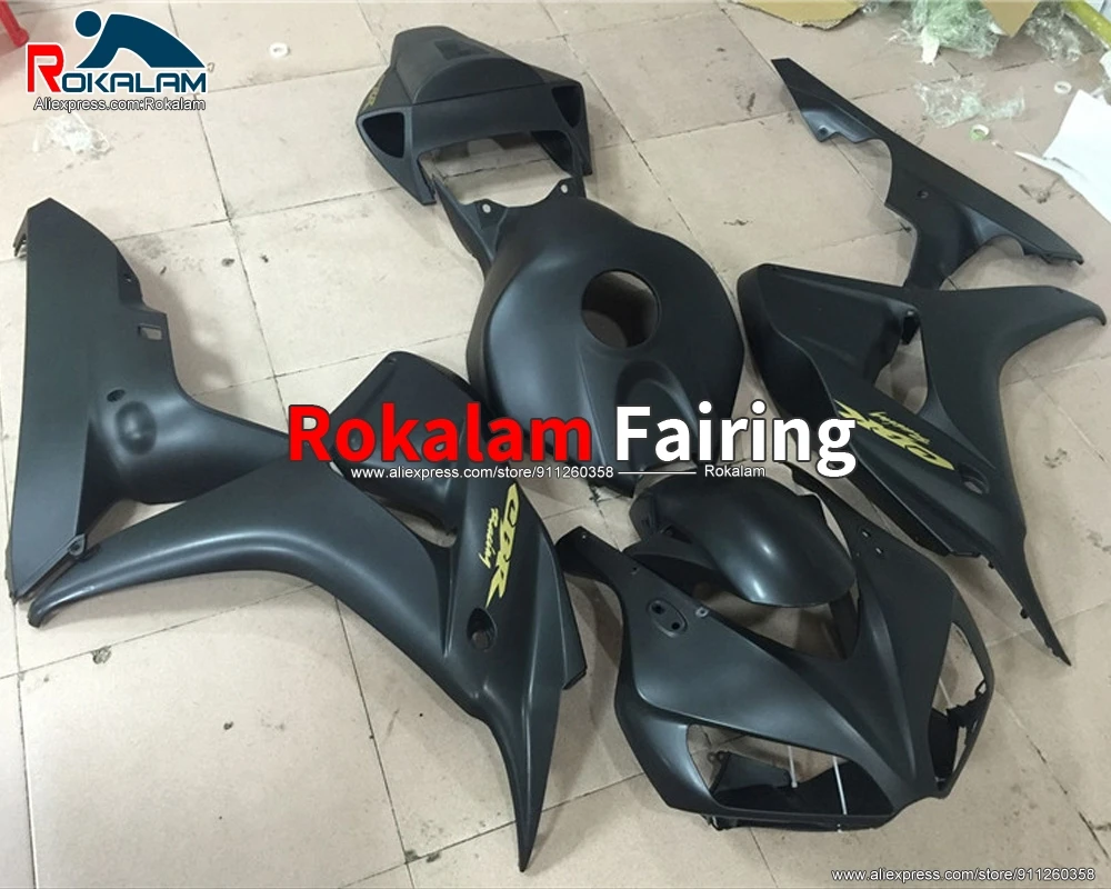 

Послепродажный Комплект кузова для Honda CBR1000RR 2006 CBR 1000RR 2007 CBR1000 RR 06 07 мотоциклетные черные комплекты обтекателей (литьё под давлением)