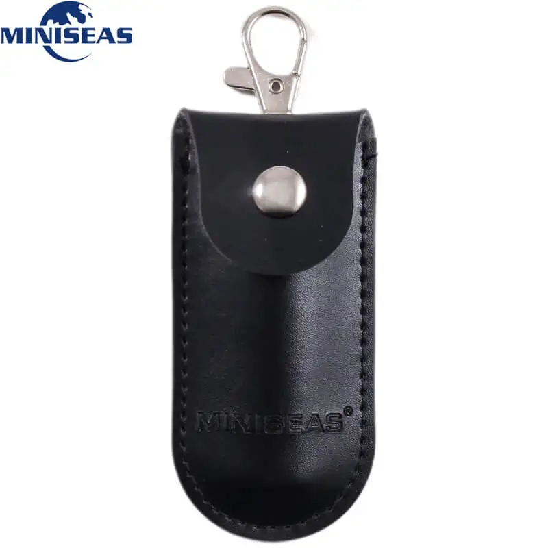 Сумка Miniseas защитный кожаный брелок для usb флеш-накопителя карта памяти OTG - Цвет: Черный