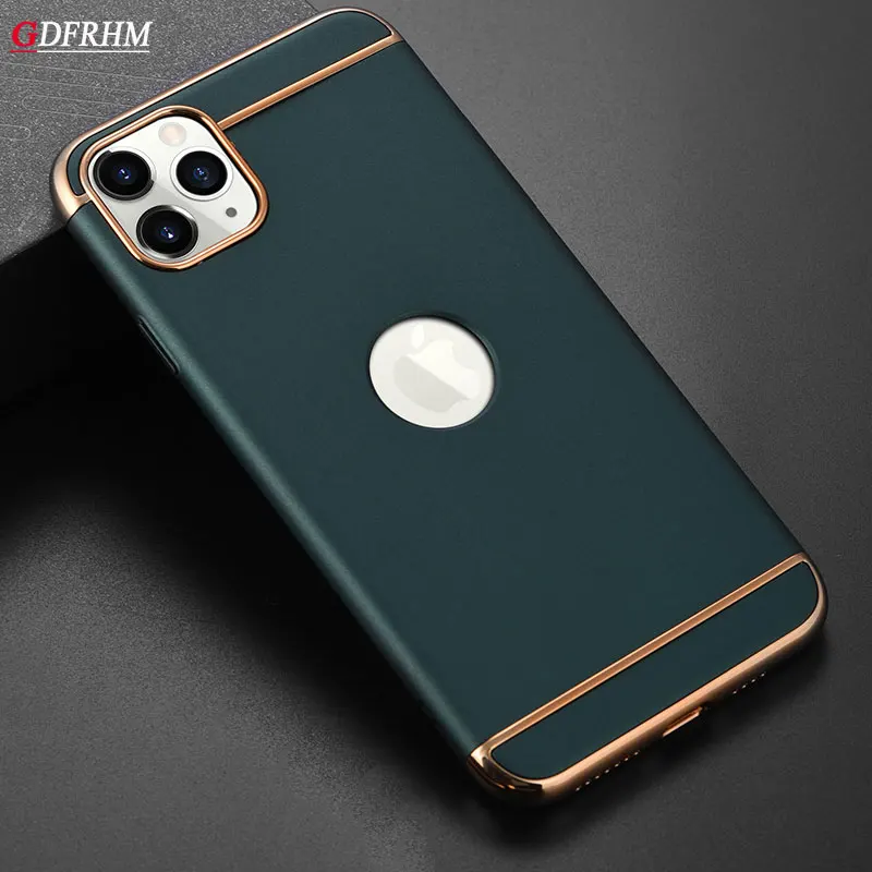 Роскошный Золотой футляр для iPhone 5 5s SE задняя крышка Xs Max XR 11Pro 12 Мини Съемный 3 в 1