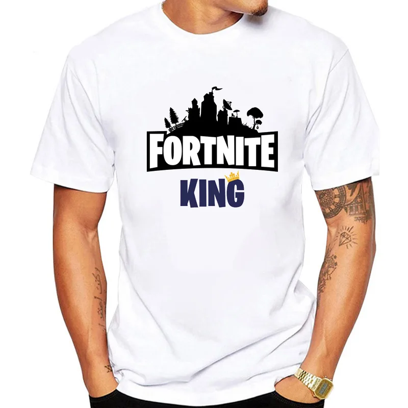 

Cross Border Hot Selling Europe And America Electronic Game Fortnite fortnite Cool Printed MEN'S Pure Cotton T-shirt Europe
