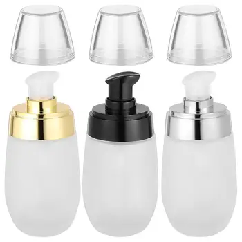 

3pcs 50ML Empty Bottles Press Pump Bottles Refillable Bottles Makeup Containers Cosmetics Storage Holder For Bathroom Home