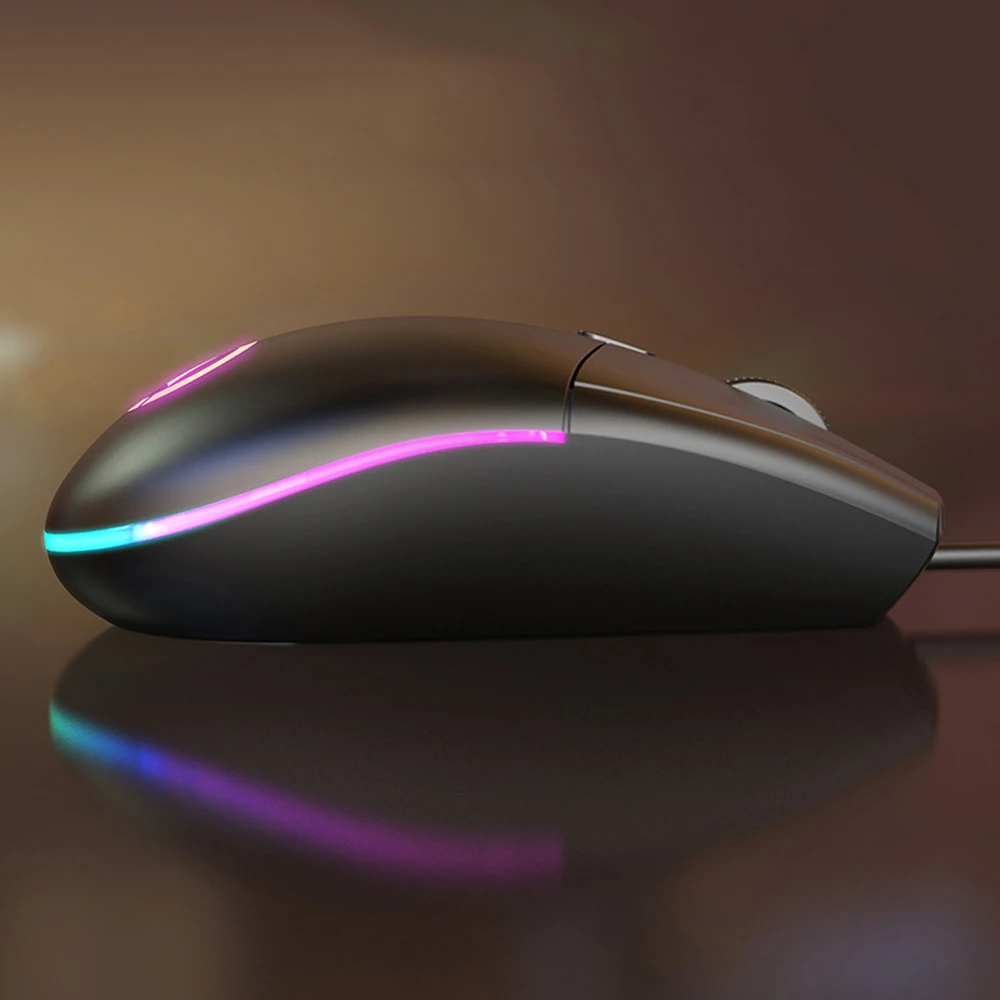 Мышь игровая Проводная Бесшумная с RGB подсветкой 4 кнопки 1600 точек/дюйм|Мыши| |