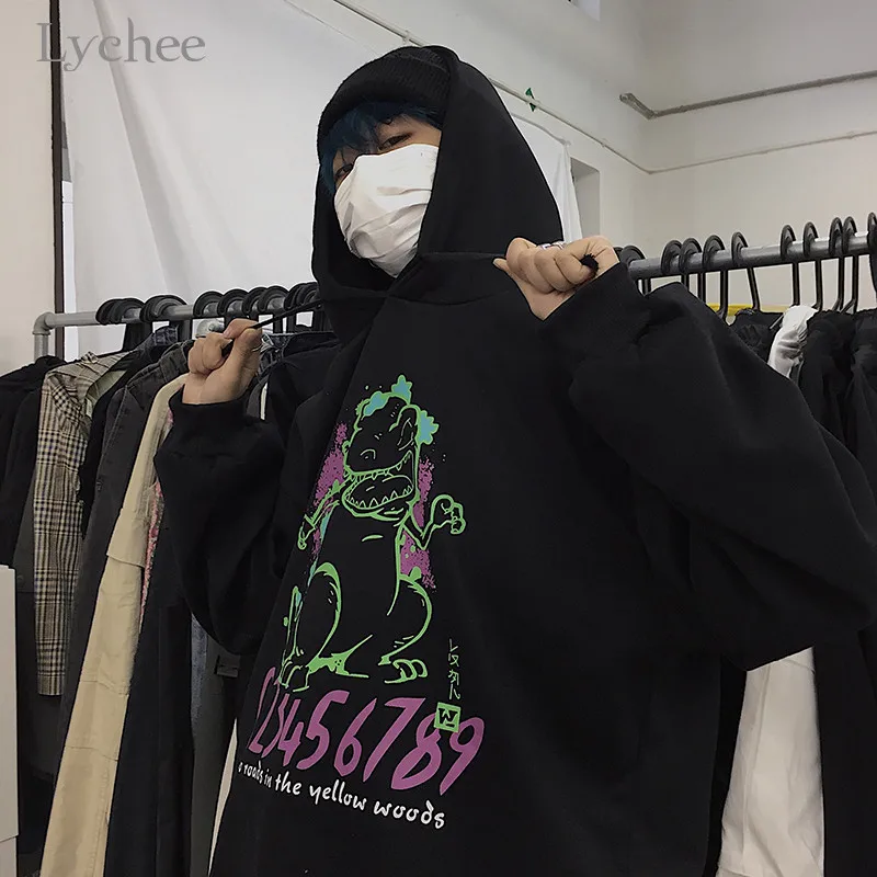 Lychee Harajuku женские толстовки с надписью Monster весенние Осенние топы повседневные