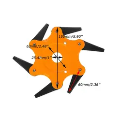 6 зубных щеток резак лезвие триммер металлические лезвия Триммер косилка головка садовая трава триммер головка 65Mn для газонокосилки