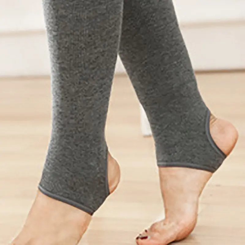 Women Autumn Winter Plus Velvet Skinny Solid Color Leggings Stretchy Elastic Pencil Pants High-Waist Leggings