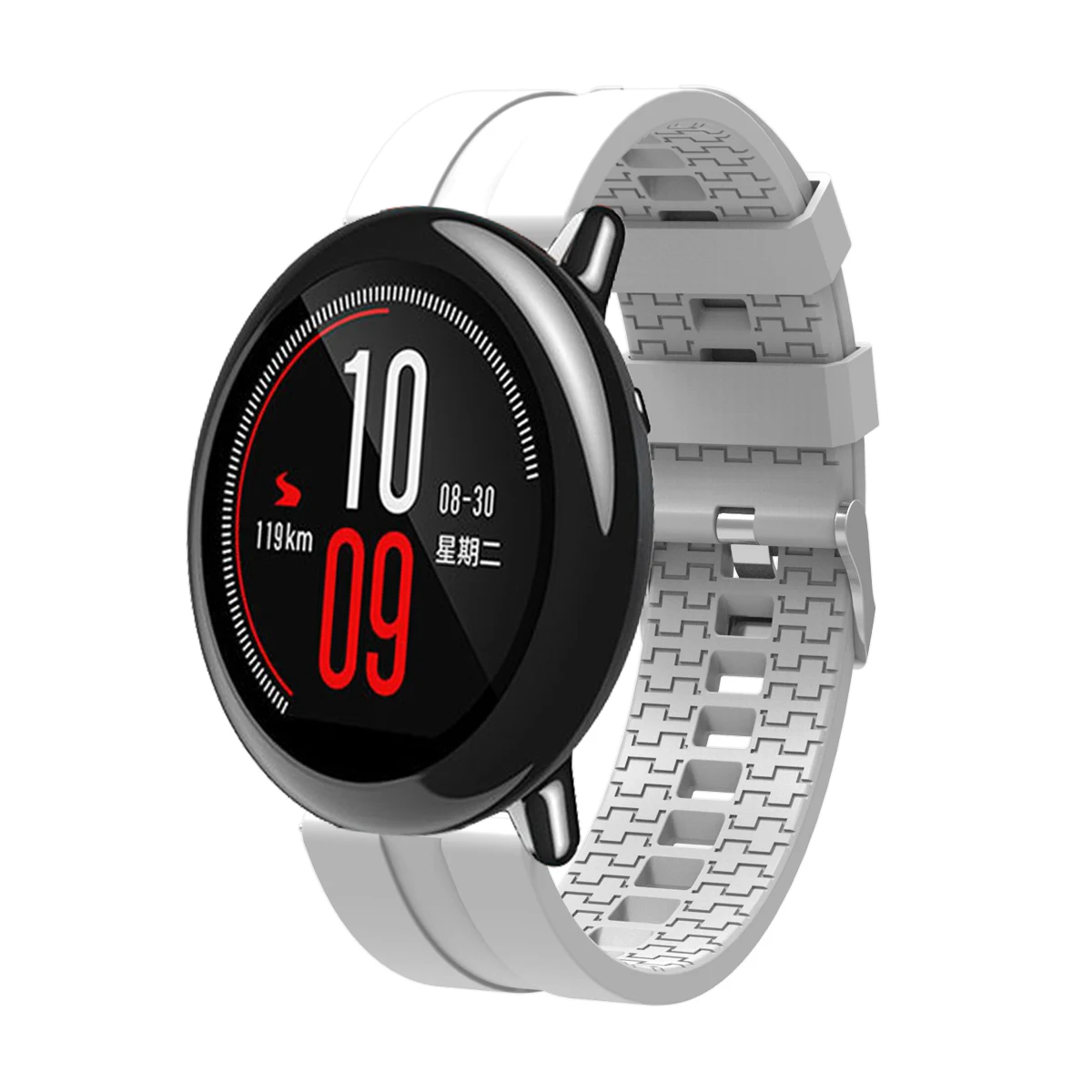 Мягкий силиконовый ремешок для часов для Xiaomi Huami Amazfit Pace спортивный дышащий браслет Сменные браслеты 22 мм ремешок - Цвет: Белый